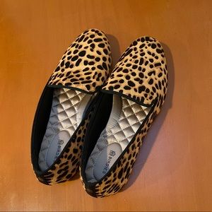 Birdies leopard print flats - like new